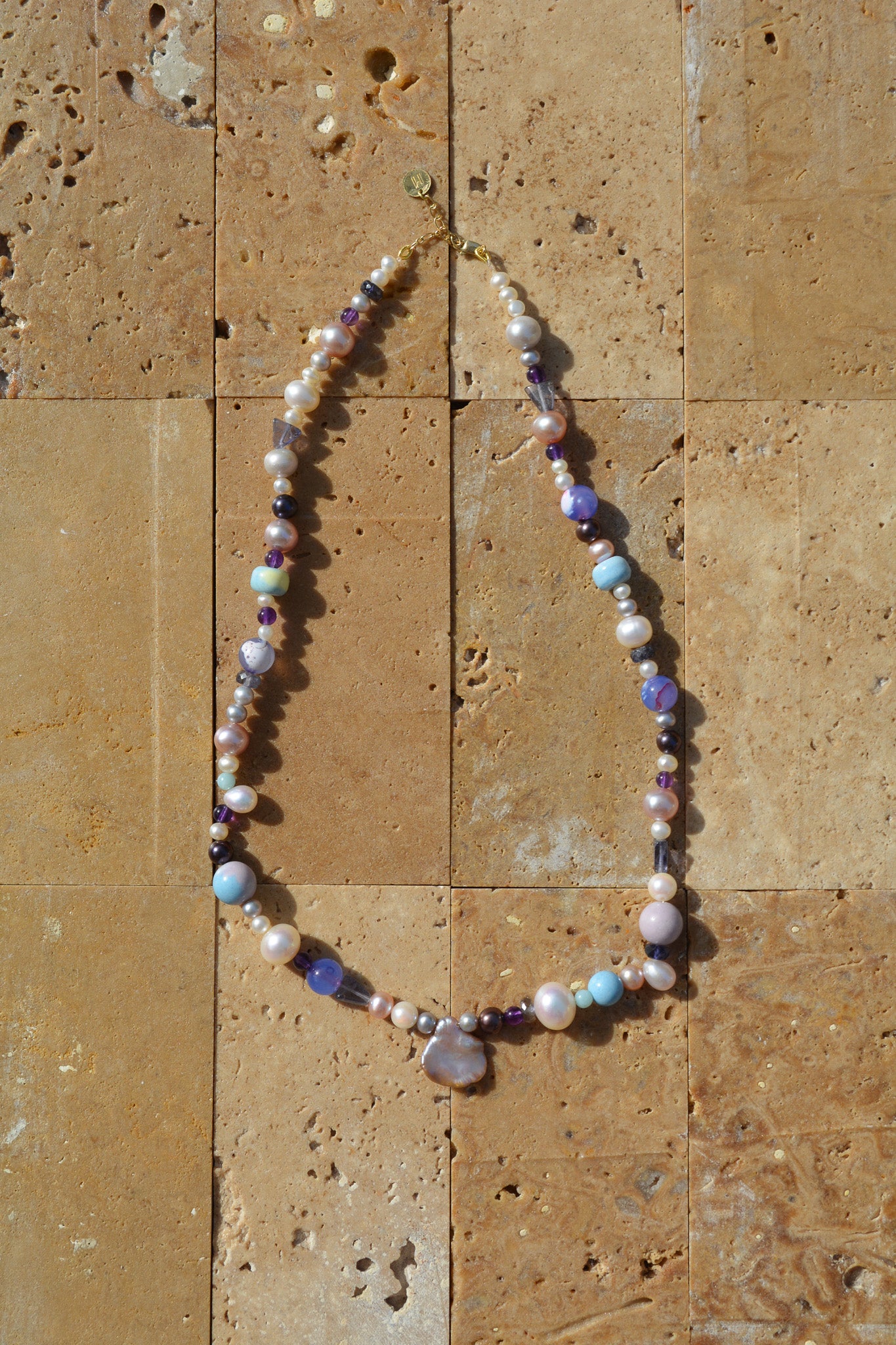 Purple Magic pearl necklace
