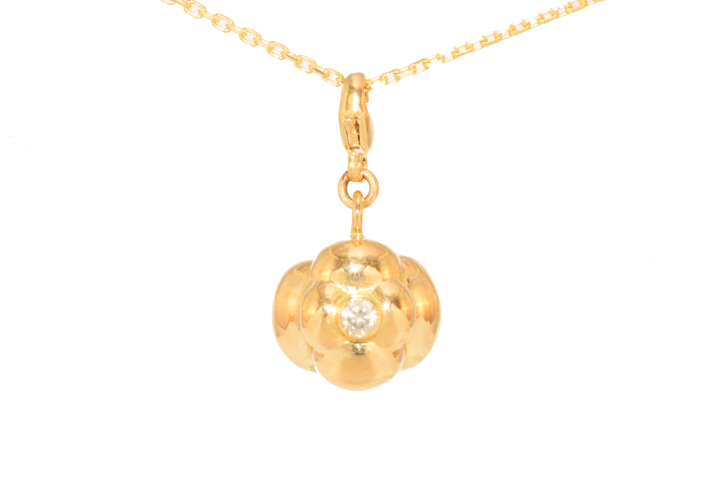 15mm Gold Halo Necklace
