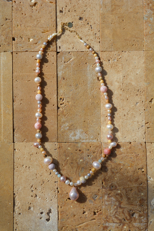 Lavender Sun pearl necklace