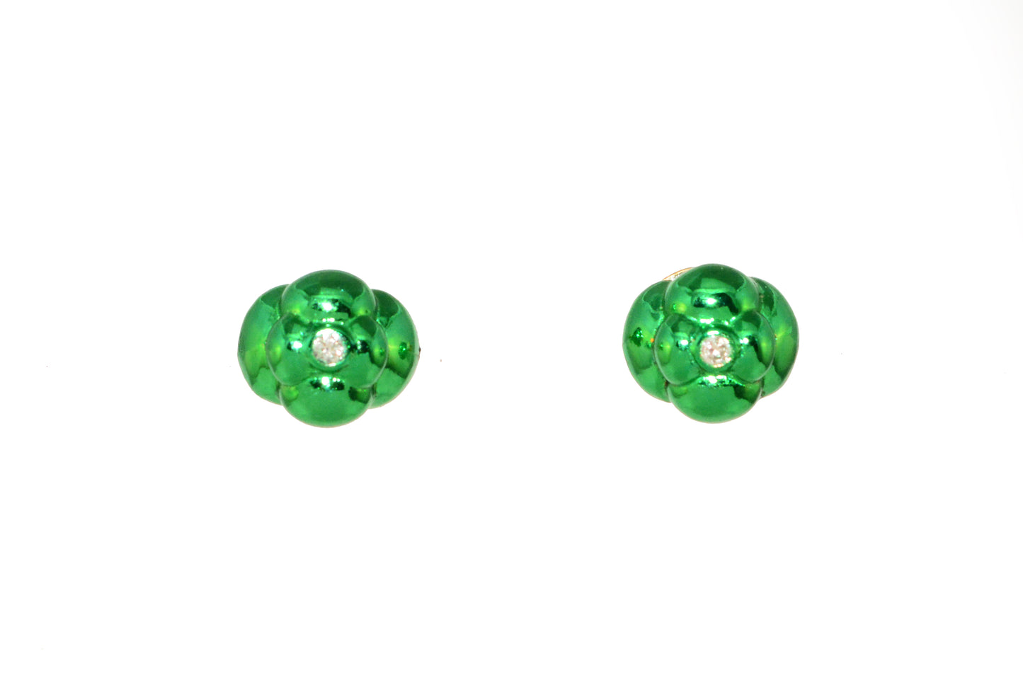 Emerald Halo Studs