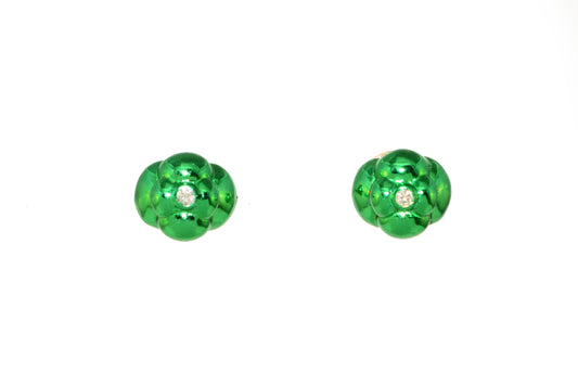 Emerald Halo Studs