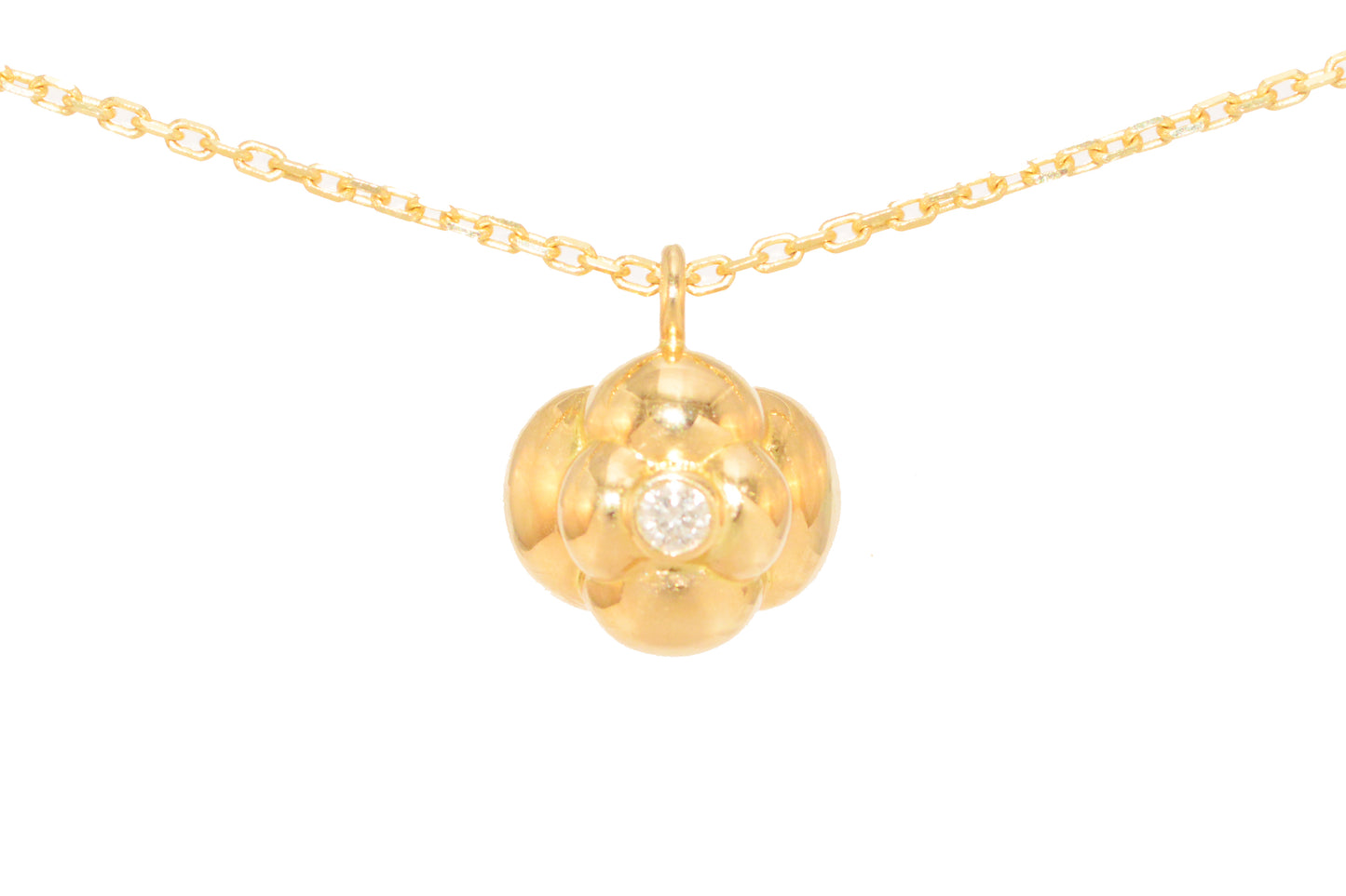 12mm Gold Halo Necklace