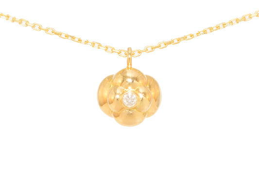 12mm Gold Halo Necklace