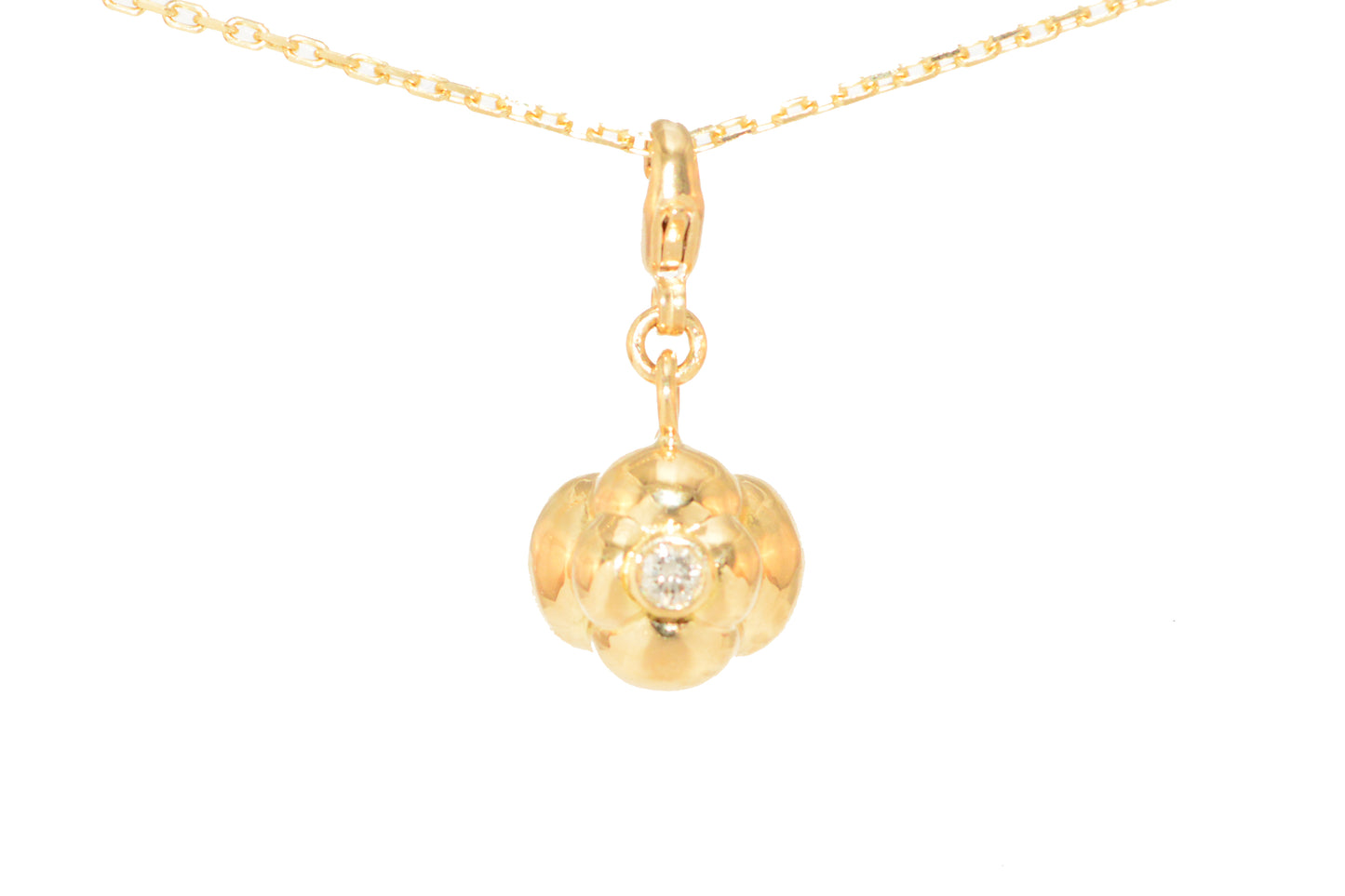 12mm Gold Halo Necklace