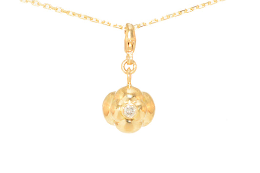 12mm Gold Halo Necklace