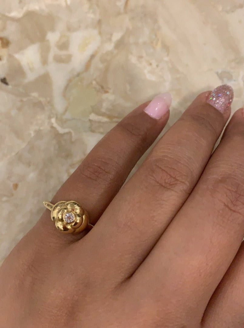 12mm Gold Halo Ring