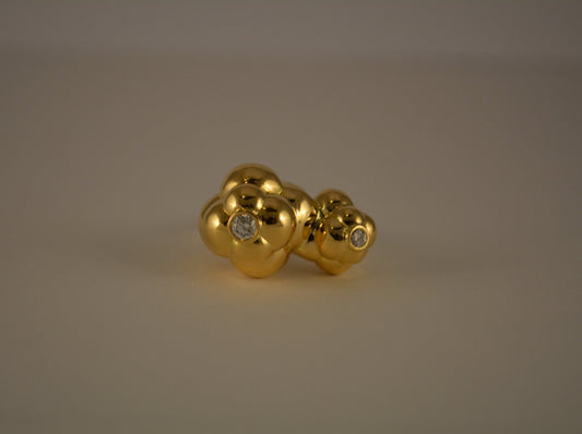 Double Bubble Halo Ring