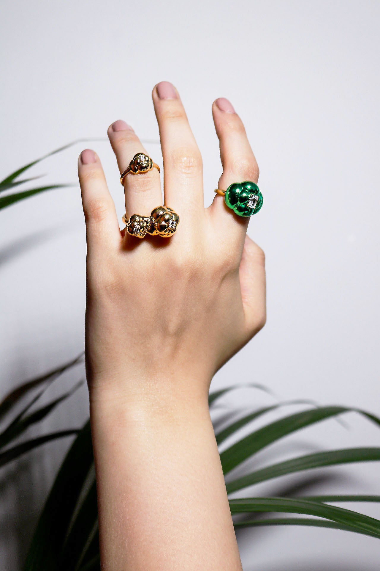 Double Bubble Halo Ring