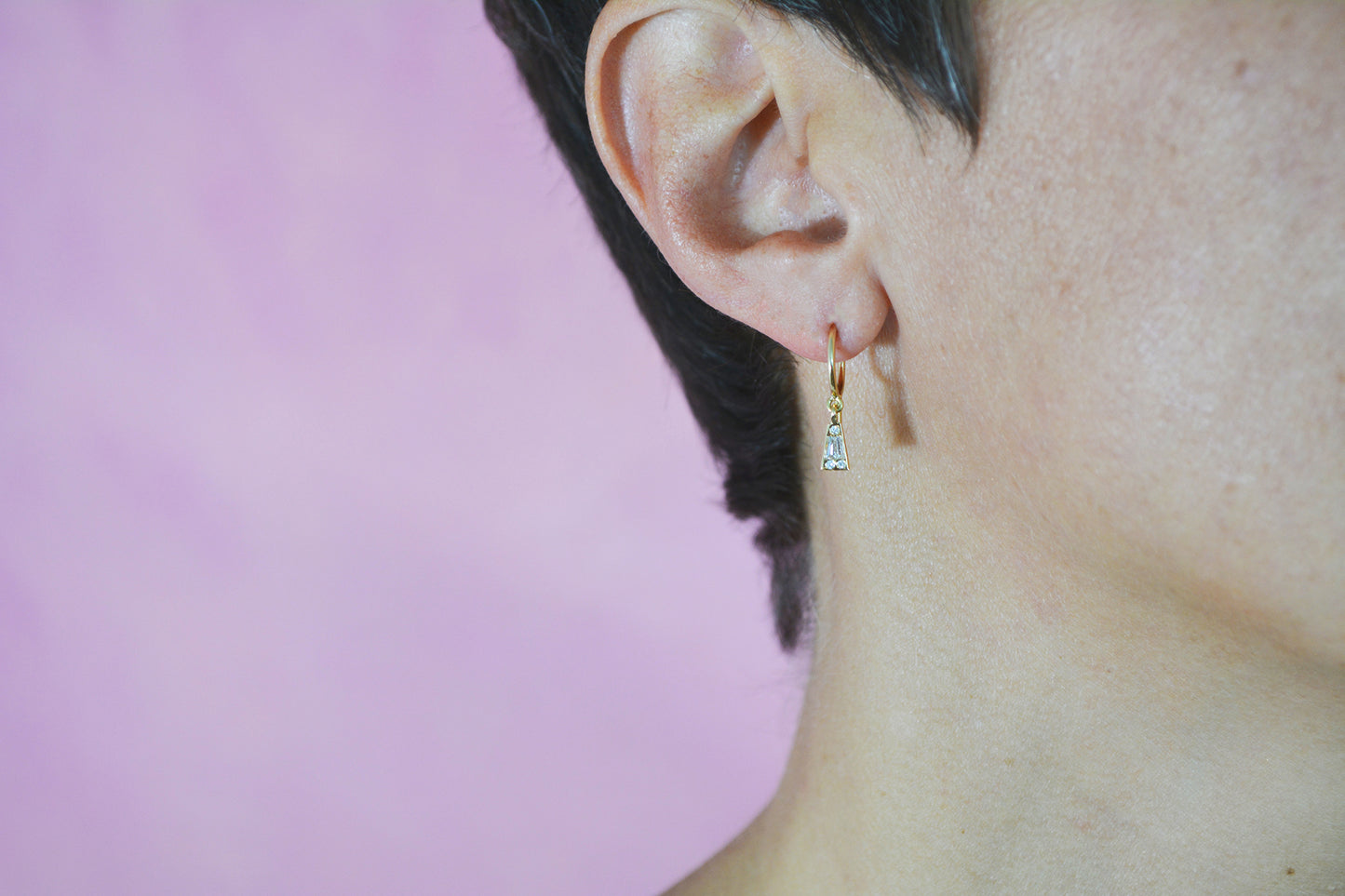 Tiny Tri Earrings